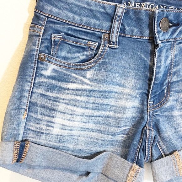 American Eagle Super Super Stretch Midi Shorts | 0 - Picture 2 of 6
